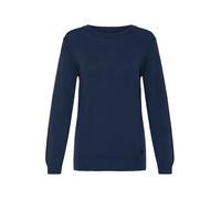 OXMO Oxaida Women's Knitted Jumper Fine Knit Pullover Figure-hugging, Total Eclipse Melange (1940101), L