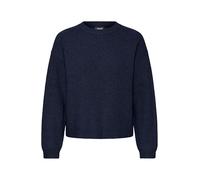 OXMO OXBMMOLARA Oneck Women's Knitted Jumper Fine Knit Pullover Loose Fit, Navy Blazer (193923), M