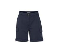 OXMO OXChanice Women's Cargo Shorts Bermuda Shorts with Pockets Belt Loops Cotton Blend Regular Fit, Total Eclipse (194010), 18