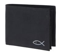 Oxmox New Cryptan RFID Protect, Freedom Fish Print Grey Black, standard size, Transverse wallet