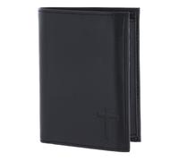 oxmox purse Leather RFID Protect Freedom Cross Embossed Black