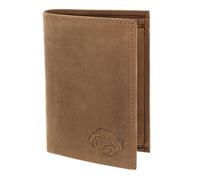 Oxmox Purse Leather RFID Protect Kombibörse Crab 2.0 Embossed Vintage Light Brown