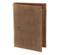 Oxmox Purse Leather RFID Protect Kombibörse Jumping Jack 2.0 Embossed Vintage Light Brown