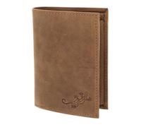 Oxmox Purse Leather RFID Protect Kombibörse Lizard 2.0 Embossed Vintage Light Brown