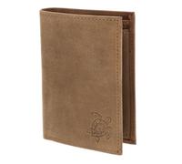 Oxmox Purse Leather RFID Protect Kombibörse Turtle 2.0 Embossed Vintage Light Brown
