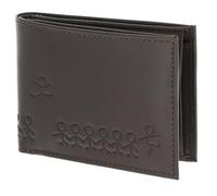 Oxmox Purse Leather RFID Protect Pocketbörse Jumping Jack 2.0 Embossed Brown Dark Brown