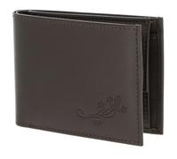 Oxmox Purse Leather RFID Protect Pocketbörse Lizard 2.0 Embossed Brown Dark Brown