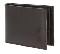 Oxmox Purse Leather RFID Protect Pocketbörse Lizard Embossed Brown Dark Brown