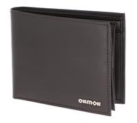 oxmox purse Leather RFID Protect Pure 2.0 Metal Square Brown