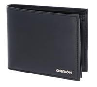 Oxmox Purse Leather RFID Protect Querscheinbörse Pure 2.0 Metal Square Black