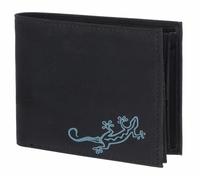 Oxmox Purse New Cryptan Querscheinbörse Lizard Print Cyan Black