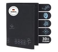 Oxmox Purse New Cryptan RFID Protect Kombibörse Jumping Jack 2.0 Print Grey Black