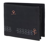 Oxmox Purse New Cryptan RFID Protect Querscheinbörse Jumping Jack Print Grey Black