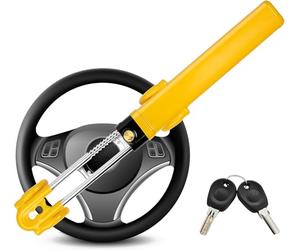 OXNSHEJW Steering Wheel Lock, Car Steering Wheel Locks, Universal Steering Locks, Heavy Duty Anti-Theft Device Fit for Cars, SUVs, Vans, Caravans, 2 Keys