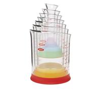 OXO 1 Good Grips 7-Piece Nesting Measuring Beaker Set, Multicolored, 18/8 Stainless Steel