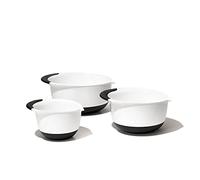 Oxo 1066421 Good Grips Mixing Bowl Set Handles, 3-Piece, Plastic, White/Black