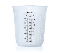 Oxo 11161000MLNYKEU Good Grips 2 Squeeze & Pour Silicone Measuring Cup with Stay-Cool Pattern 500ml in white, Plastic