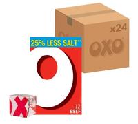 OXO 12 Reduced Salt Beef Stock Cubes - Deep, Rich & Savoury Flavour, Ideal for Soups, Stews, Gravy & Roast, Free from Preservatives, Multipack of 24 x 71 g Boxes (288 Cubes Total)