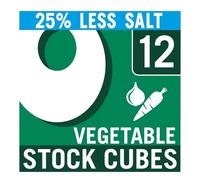 OXO 12 Reduced Salt Vegetable Stock Cubes, Plant-Based, 71 g (1-Pack)
