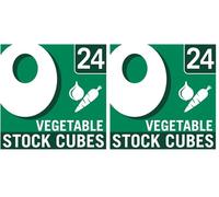 OXO 24 Vegetable Stock Cubes, Plant-Based & Vegan, 142 g (2-Pack)