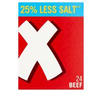 OXO 24 Reduced Salt Beef Stock Cubes - Big Flavour with Less Salt, Ideal for Hearty Meals, Gravy, Stews & Holiday Cooking, 142 g (Pack of 1)