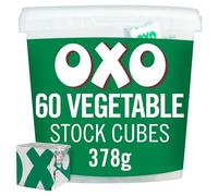 OXO 60 Vegetable Stock Cubes - Full-Bodied Flavour, Plant-Based & Vegan, Ideal for Soups, Stews, Gravy & Roast Dinners, 378 g (Pack of 1)