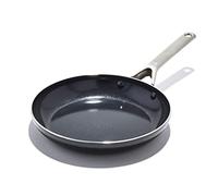 OXO Agility 10" Nonstick Frying Pan Skillet, Ceramic PFAS-Free Nontoxic Cookware, Induction Suitable, Compatible on All Cooktops, Dishwasher & Oven Safe, Stainless Steel Handle, Black