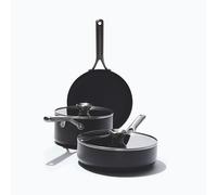 OXO Ceramic Non-Stick Professional 5-Piece Pots and Pans Starter Set - Diamond-Reinforced No-PFAS Ceramic, Induction-Ready Bases, Tempered Glass Lids, Oven Safe to 200°C, Dishwasher Safe