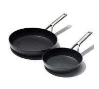 OXO Ceramic Non-Stick Professional Frying Pan Set (20 cm & 26 cm) - Diamond-Reinforced No-PFAs Ceramic, Hard-Anodised Aluminium, Induction-Ready Bases, Oven Safe to 200°C, Dishwasher Safe