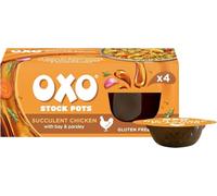 OXO Chicken Stock Pots with Garlic & Thyme - Succulent Taste with Real Meat Juices, 4 x 20 g (80 g Total)