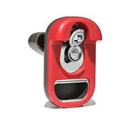 OXO Compact Can Opener with Integrated Bottle Opener, Red/Grey