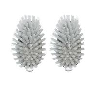 OXO DevaCurl Steel Soap Dispensing Dish Brush Refills, 2-Pack, 18/8 Stainless Steel, White, 2 Count (Pack of 1)