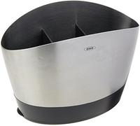 OXO Good Grips (1066734) Brushed Stainless Steel Utensil Holder, Silver, 8.4" x 4.75" x 6.25"
