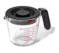OXO Good Grips 2 Cup Measuring Jug with Silicone Lid 500ml Glass Dishwasher Safe