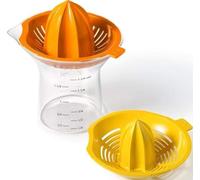 OXO Good Grips 2-in-1 Citrus Juicer | Snap on the small reamer for lemons, the large reamer for oranges, Measurement markings up to 350 mL