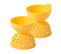 OXO Good Grips 2-Piece Silicone Egg Poacher Set, Yellow