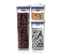 OXO 11236300 New Good Grips 3 Piece Slim Canister Set Rectangle POP, Plastic, Clear