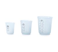 OXO Good Grips 3 Piece Squeeze & Pour Silicone Measuring Cup Set, Blue