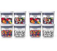 OXO Good Grips 4-Piece Mini POP Container Set : Airtight Food Storage for Spices + Push-Button Seal + Stackable, Space-Saving Design + Dishwasher Safe (Spice Container) (Pack of 2)