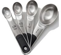 OXO Good Grips 4 Piece Stainless Steel Measuring Spoons with Magnetic Snaps