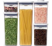 OXO Good Grips 5-Piece POP Containers Set with Push Button Airtight Seal, Stackable & Dishwasher Safe - 11235900