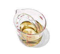 OXO Good Grips 60 ml Mini Angled Measuring Jug, Transparent/Red