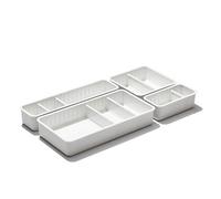 OXO Good Grips Adjustable Bathroom Drawer Bin with Removable Dividers - 4 Piece Complete Set