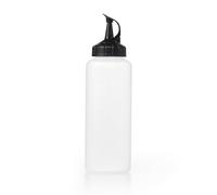 OXO Good Grips Chef’s Squeeze Bottle - Medium - Precision Pouring for Oil, Dressings & Condiments - Interchangeable Lids - Attached Cap for One-Handed Use - Measurement Markings