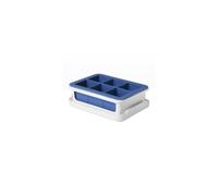 OXO Good Grips Silicone Large Ice Cube Tray with Lid, White/Dark Blue