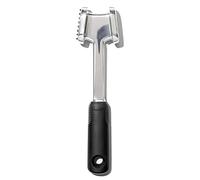 OXO Good Grips Die-Cast Aluminium Meat Tenderiser, Two-Sided Mallet (Pyramid Teeth & Smooth Face), Soft Non-Slip Handle, Balanced 230 g