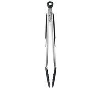 OXO Good Grips Locking Tongs with Silicone Heads, Black, 30cm