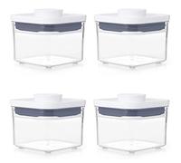 OXO Good Grips POP Container - Airtight Food Storage - 0.4 Qt Square (Set of 4) for Dried Herbs and More
