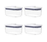 OXO Good Grips POP Container - Airtight Food Storage - 0.6 Qt Rectangle (Set of 4) for Tea and More
