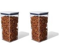 OXO Good Grips POP Container - Big Square Tall, 5.7 L - Airtight, Stackable Food Storage for Cereal, Snacks & Pet Kibble - Dishwasher Safe (Pack of 2)